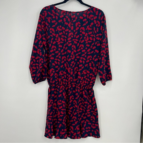 Joie Arryn B Elastic Drop Waist Cherry Print Fruits Blouson Mini Dress S - Picture 8 of 10